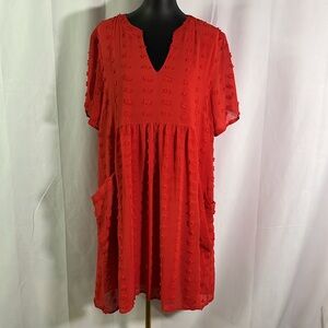 JODIFL Textured Scarlet Mini Dress